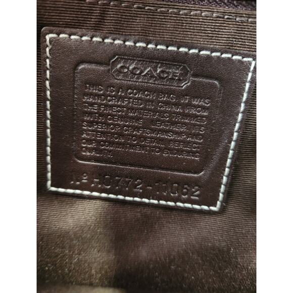 Coach Hampton Signature Canvas Gold Satchel F11062 NWT - Picture 11 of 13